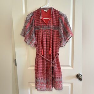 Lucky Brand Jenna A-Line Dress Color Salmon Pink Size XS